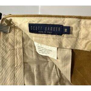 Scott Barber Italy Corduroy Pants Men's 38 100% cotton brown classic tailored